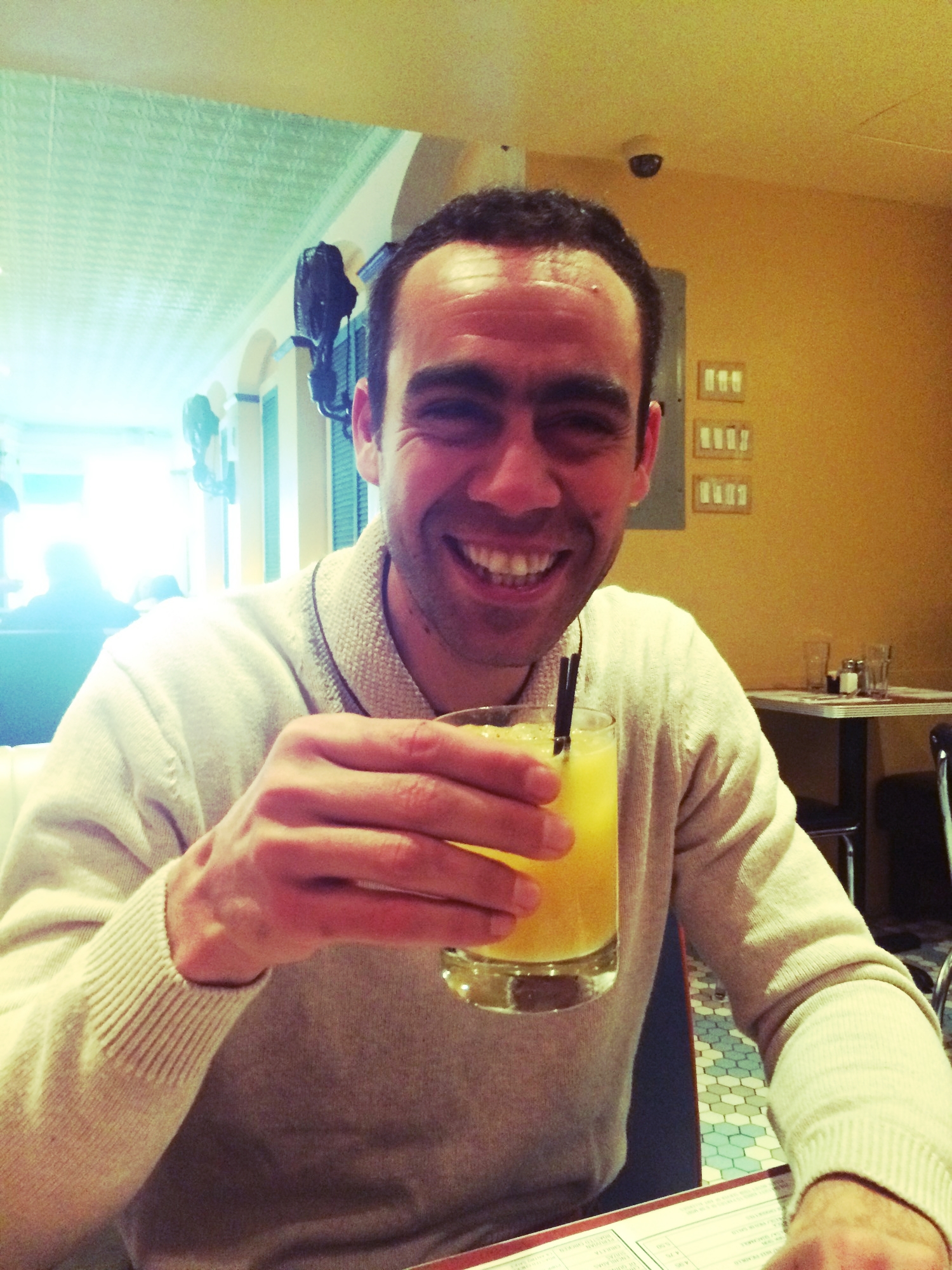 Rafo enjoying a Mango Pimenta @ Coppelia, November 2014