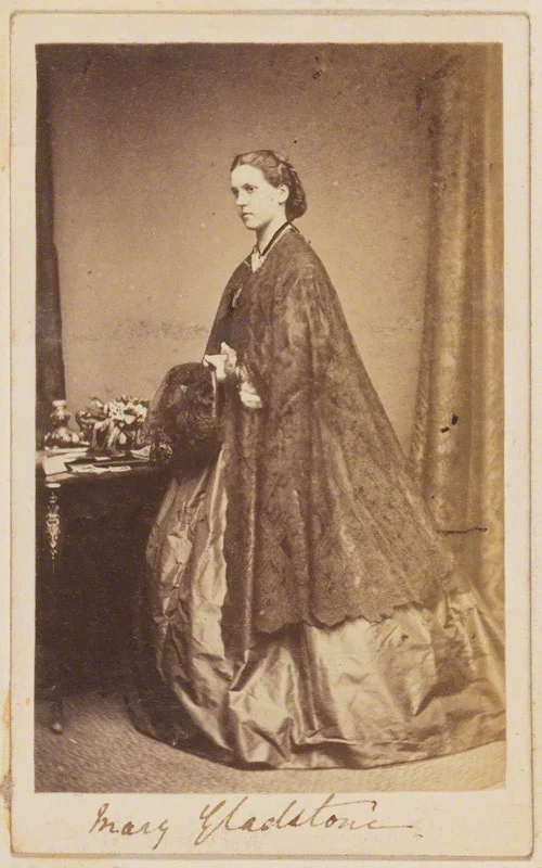 Mary Drew (née Gladstone), by unknown photographer, albumen carte-de-visite, 1860s, 3 1/2in. x 2in. (90 mm x 56 mm). Given by Ripon College, 1976. NPG Ax68088. Photographs Collection , National Portrait Gallery. License .
