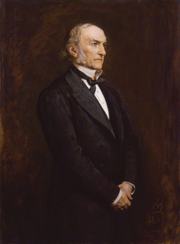 William Ewart Gladstone by Sir John Everett Millais, 1st Bt. Oil on canvas, 1879. 49 1/2 in. x 36 in. (1257 mm x 914 mm). Transferred from Tate Gallery: London: UK, 1957. NPG 3637. License : CC-BY-SA 3.0