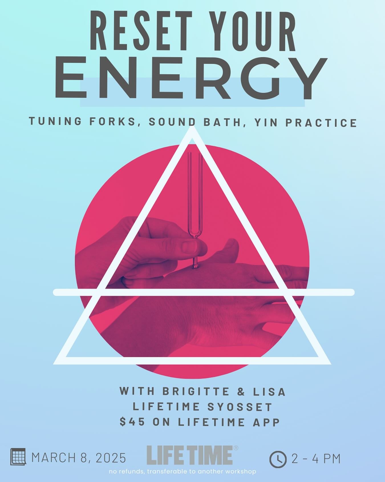 Join me and @brigitteapostolakos for a revitalizing session ✨ March 8th 2-4p ✨ Lifetime Syosset ✨📿