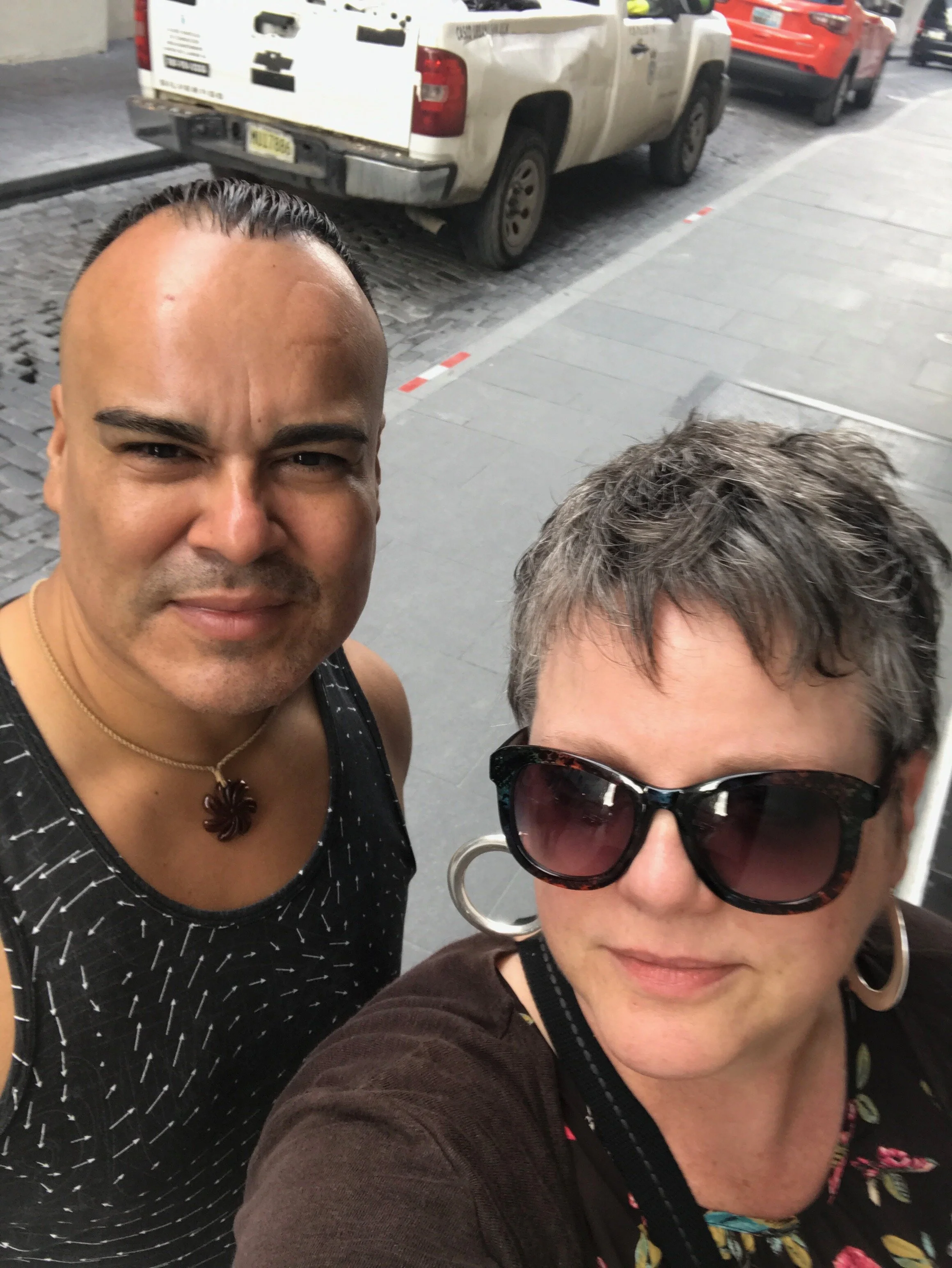 Ann Davila Cardinal with author Rigoberto Gonzalez 