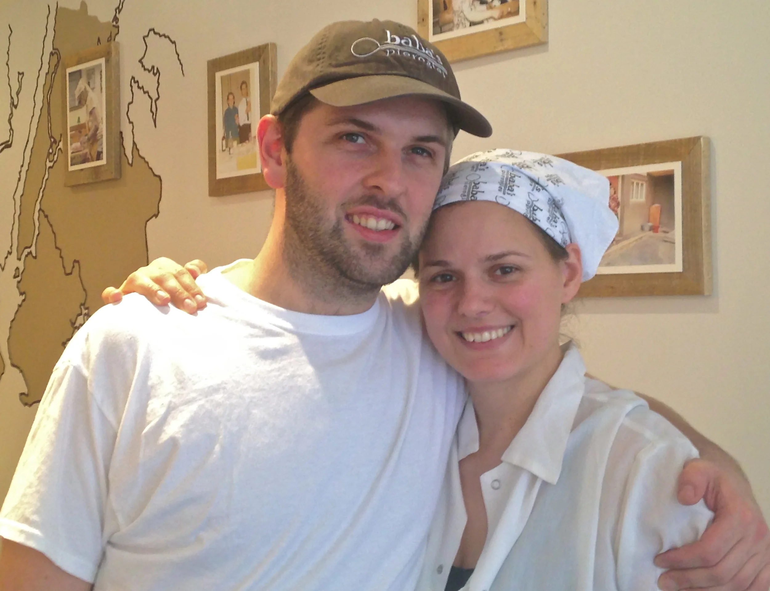 Bob Gardiner and Helena Fabiankovic at their two-week-old pierogi restaurant, Baba's Pierogies, in Gowanus. 
