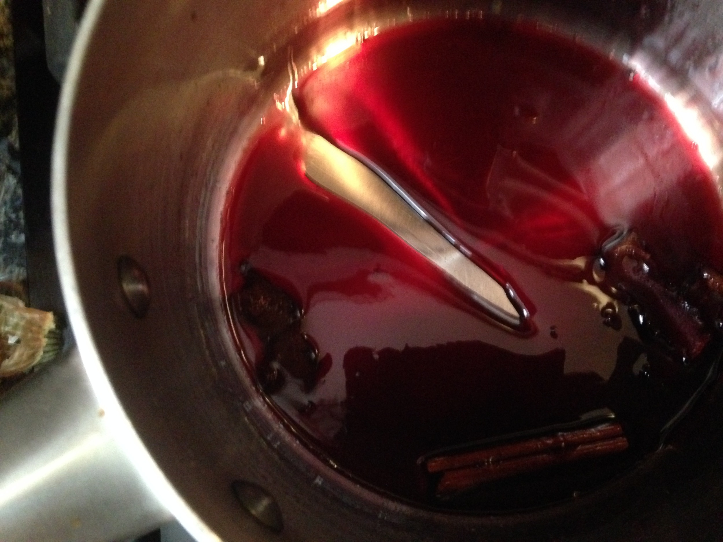The syrup should leave a space when a spatula or spoon is dragged across the pan. 