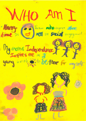 Figure 3: Young Zambian/DRC woman's narration of self in relation to other (age 17)
