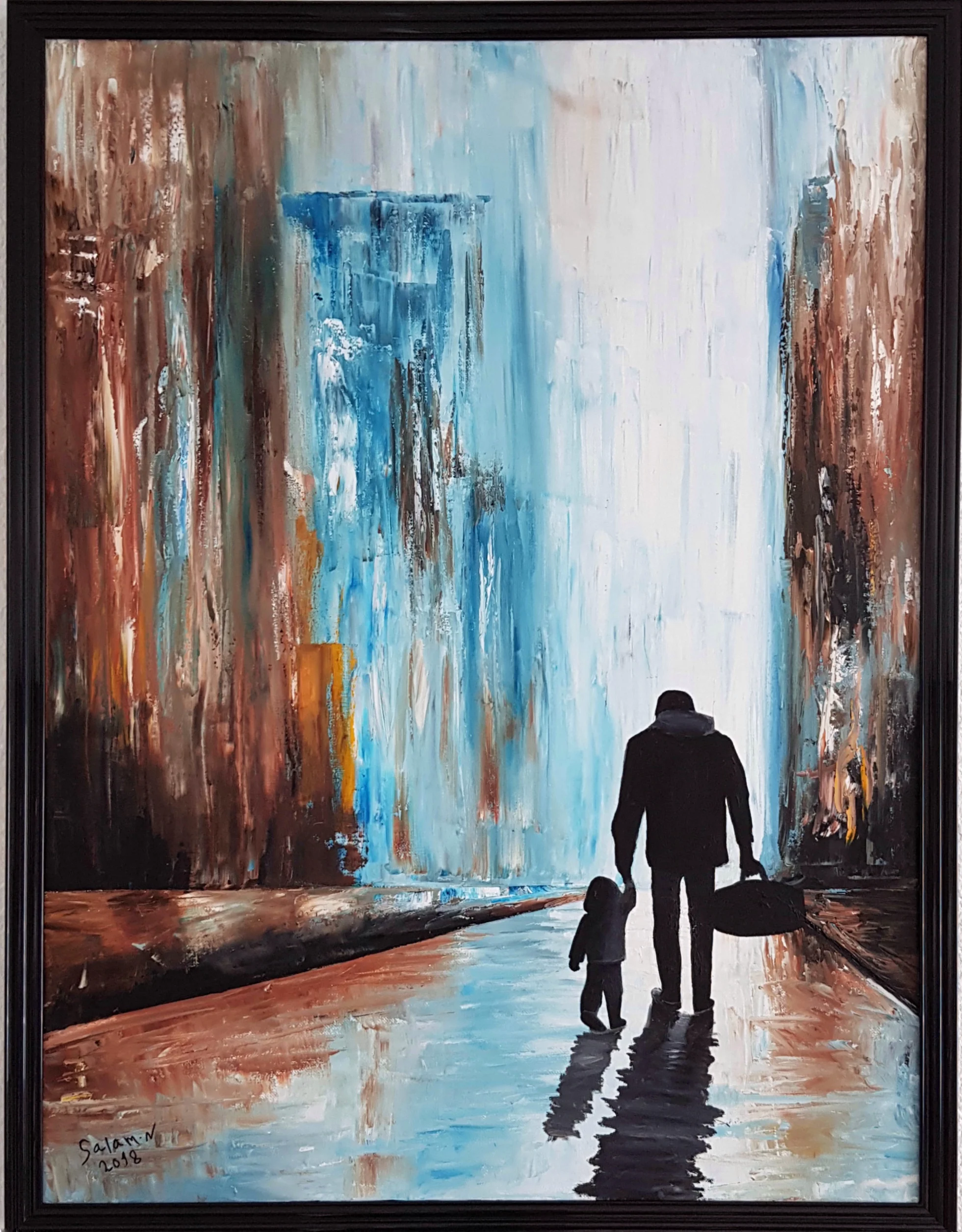 Oil painting on canvas by knife 80×60 cm Salam Noah