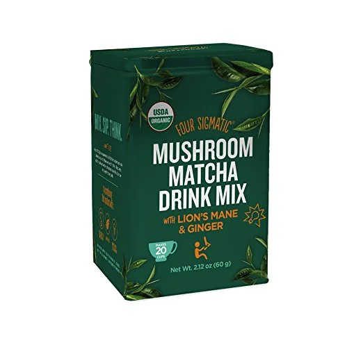 Matcha: Four Sigmatic Mushroom Matcha Drink Mix This is my current favorite Matcha. It has functional mushrooms in it (Lion's Mane) that help me really to focus naturally throughout the day. I use 1.5 tsp in my morning bulletproof matcha every day