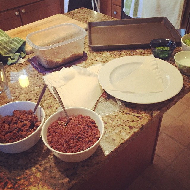 Prepping for Lumpia Wrapping