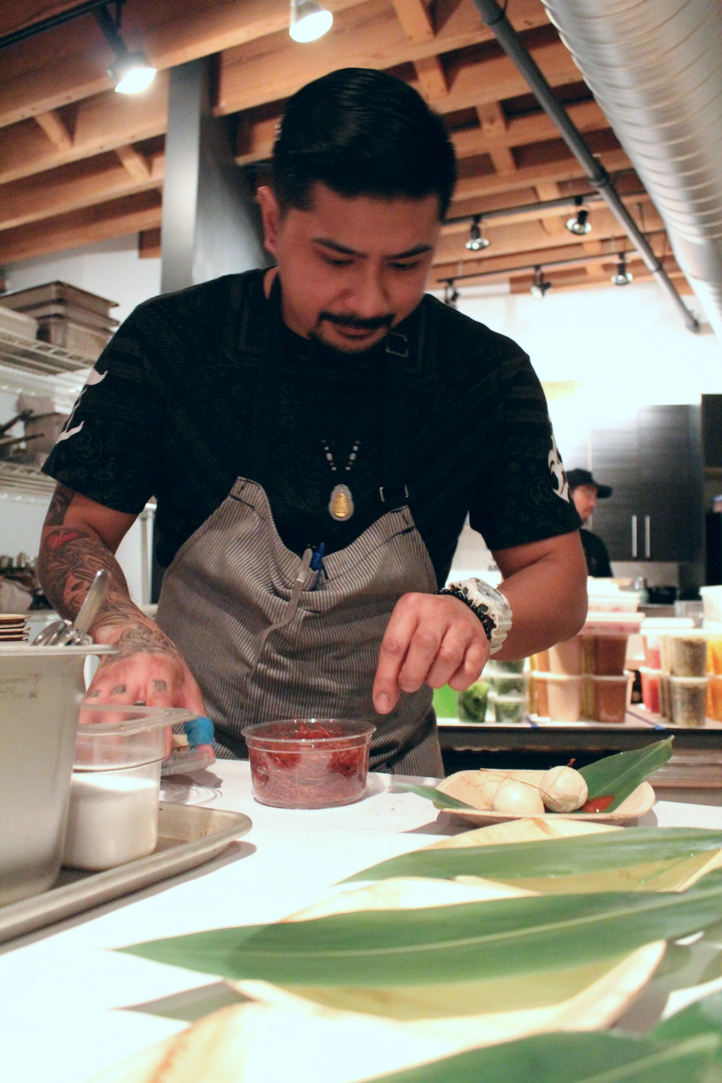 Chef Bryan Collante at work.