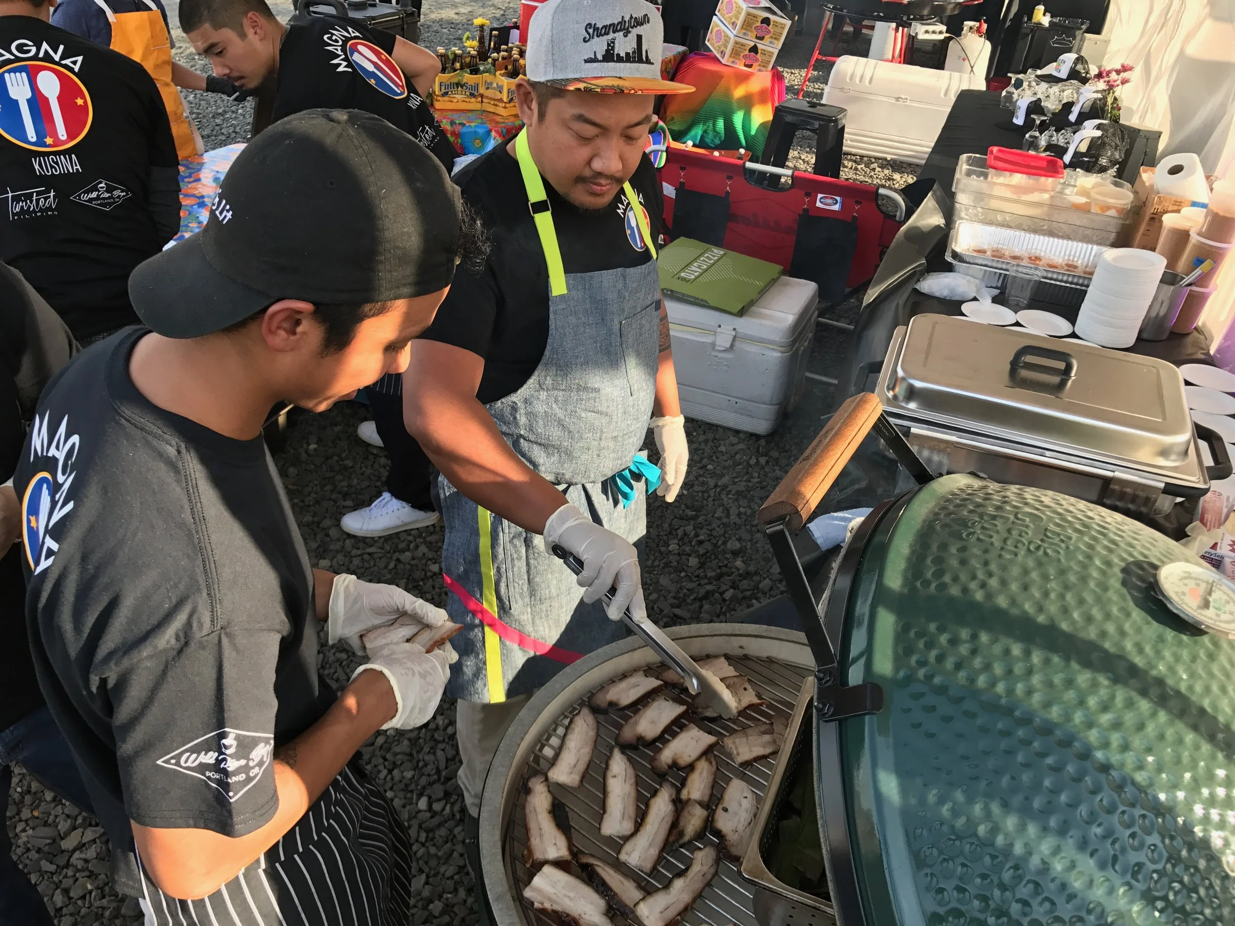 Chefs Carlo Lamagna & Dante Fernandez at Feast Portland Night Market 2017.jpg