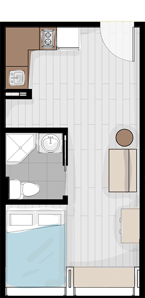  Layout #1- standard unit size and configuration