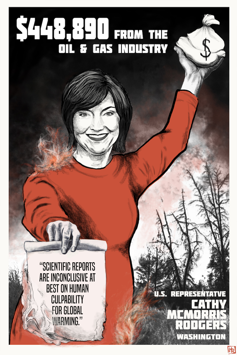 The Cost of Denial, U.S. Representative Cathy McMorris Rodgers, Political Campaign Financing