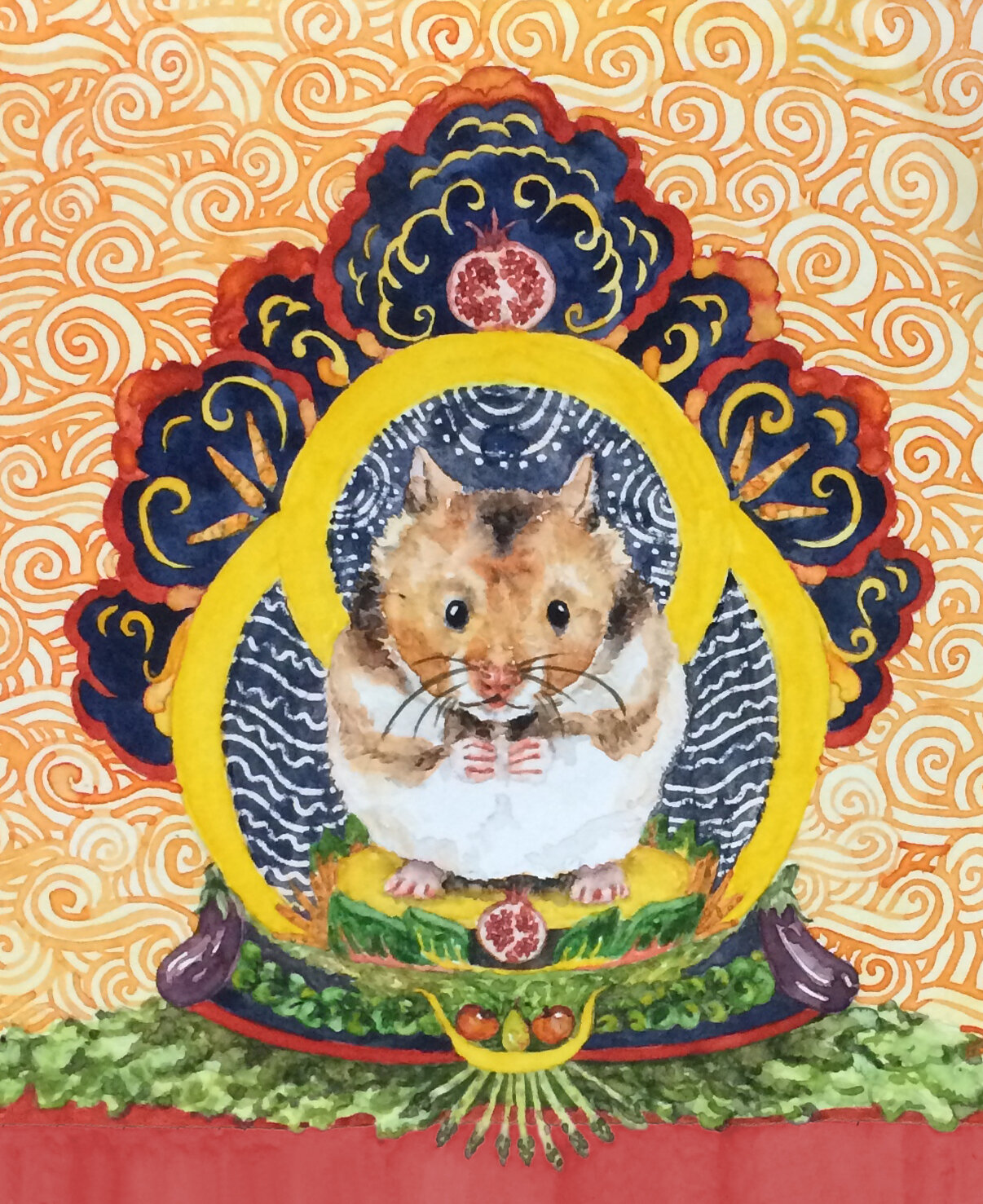 Zen Hamster Illustration