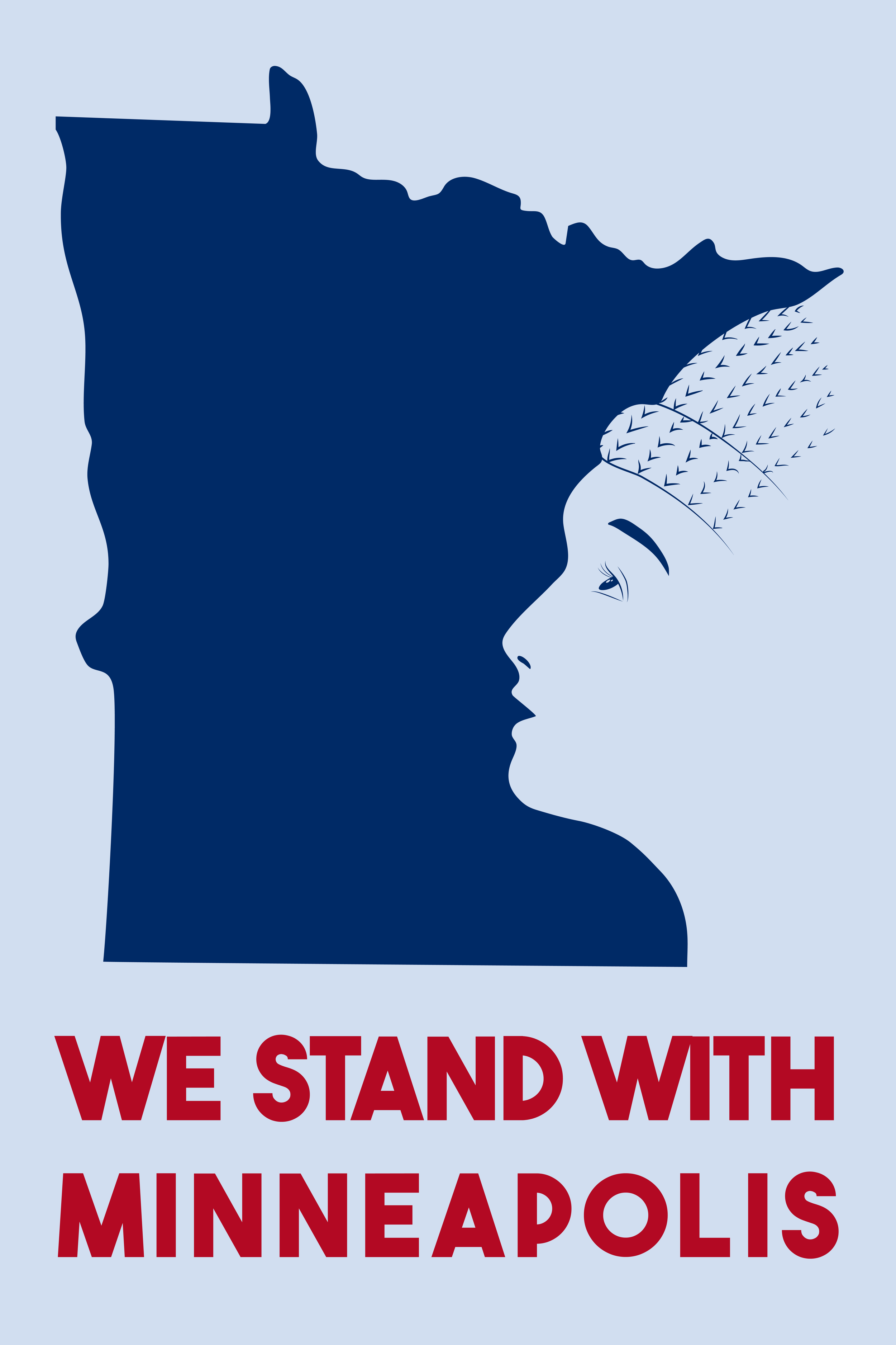 Donation-based We Stand with Minnesota Poster
