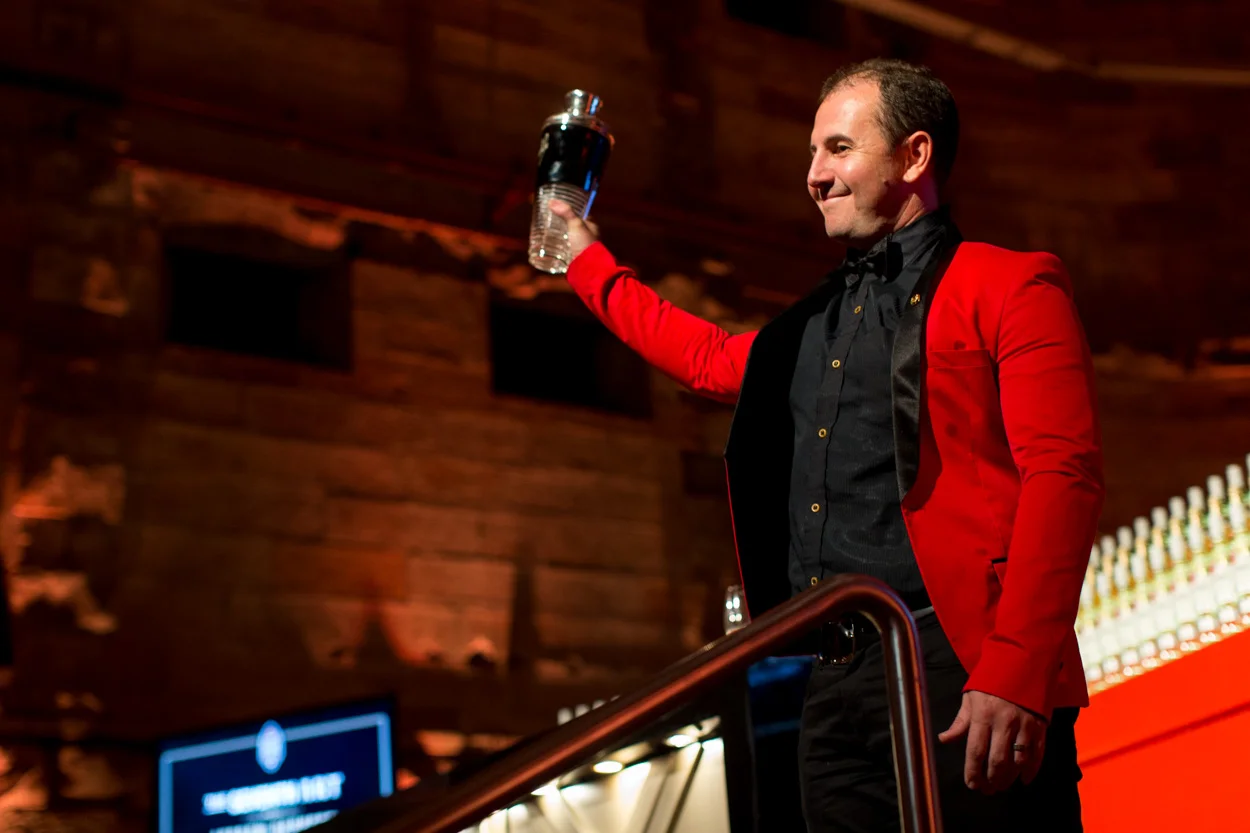 Andrew Bennett claims his award