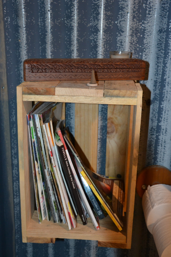 Note: Marco has added another piece of wood up the top, so we can use as a shelf as well.