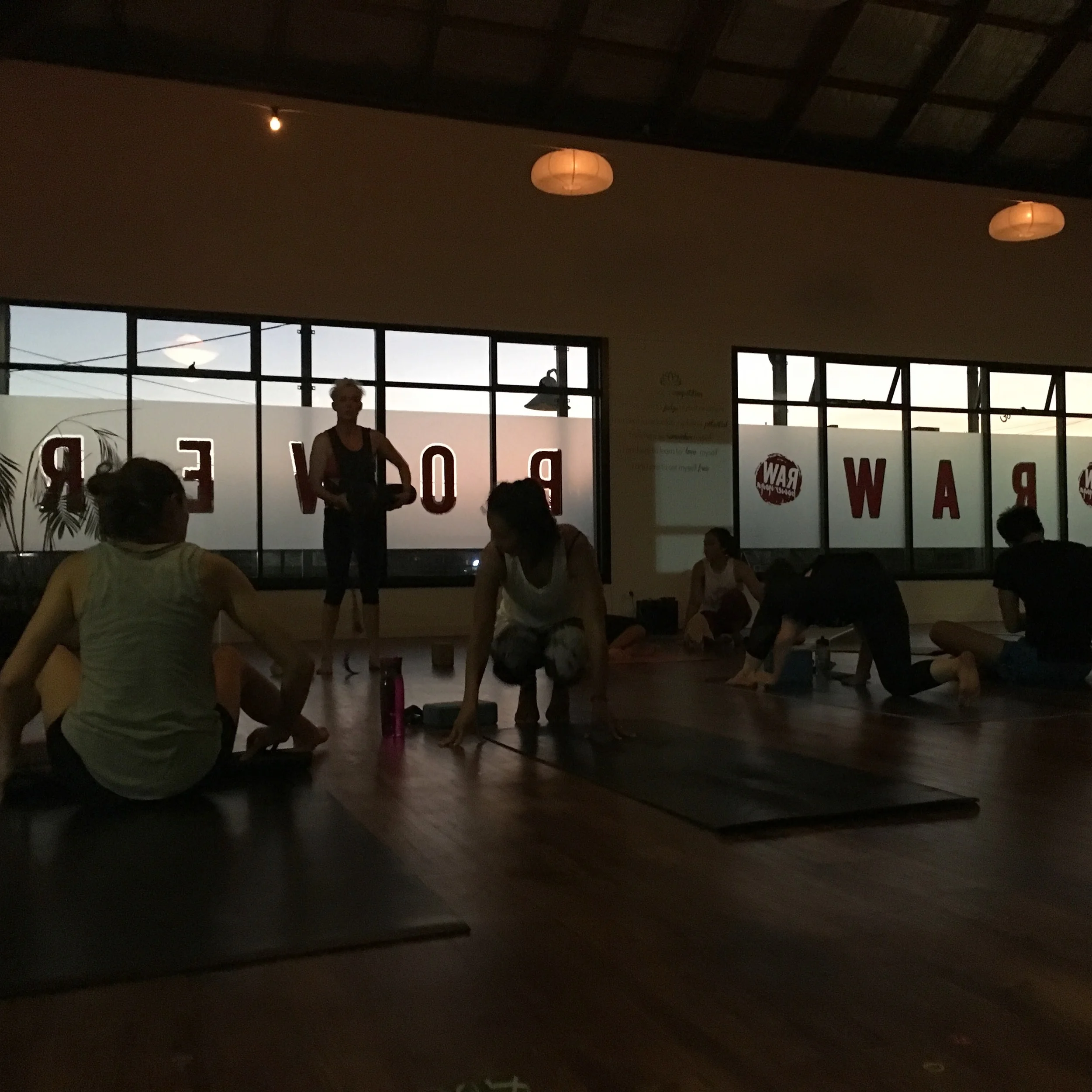 Stormy-sunset-sweaty-post-work-yoga.... thanks to Class Pass and Raw Power Yoga. 
