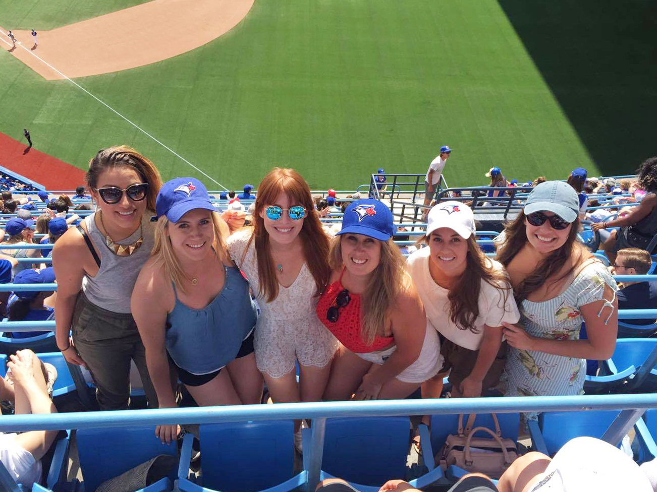 At a Blue Jays game. 