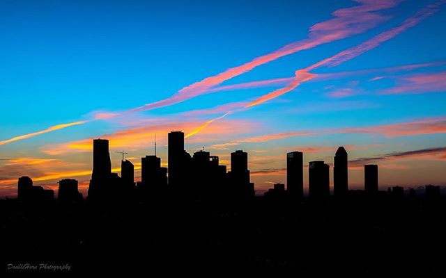 Fall and Spring sunrises are my favorites &mdash; they come up right behind downtown Houston, and put on a gorgeous show almost every morning.