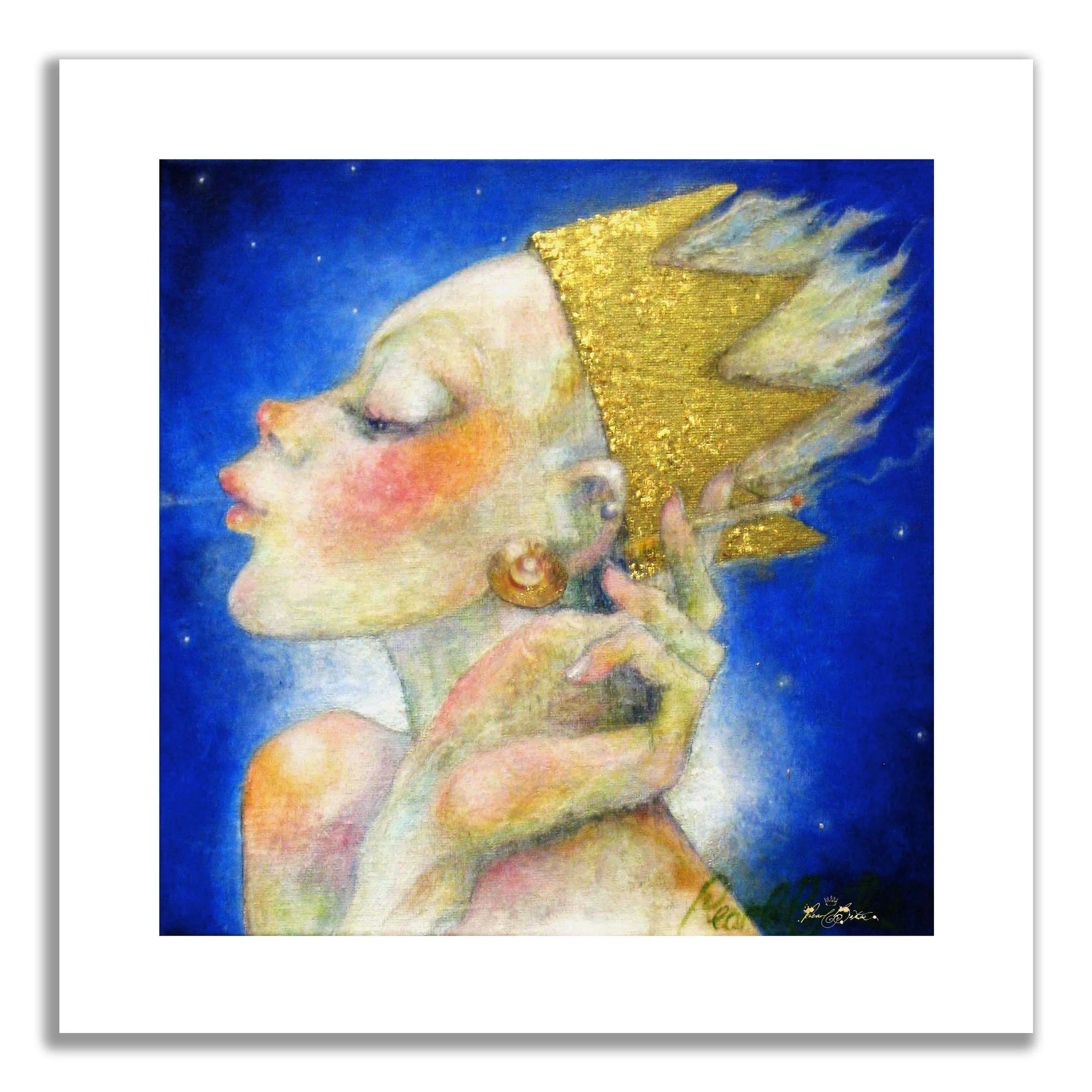 'Blue Princess' print