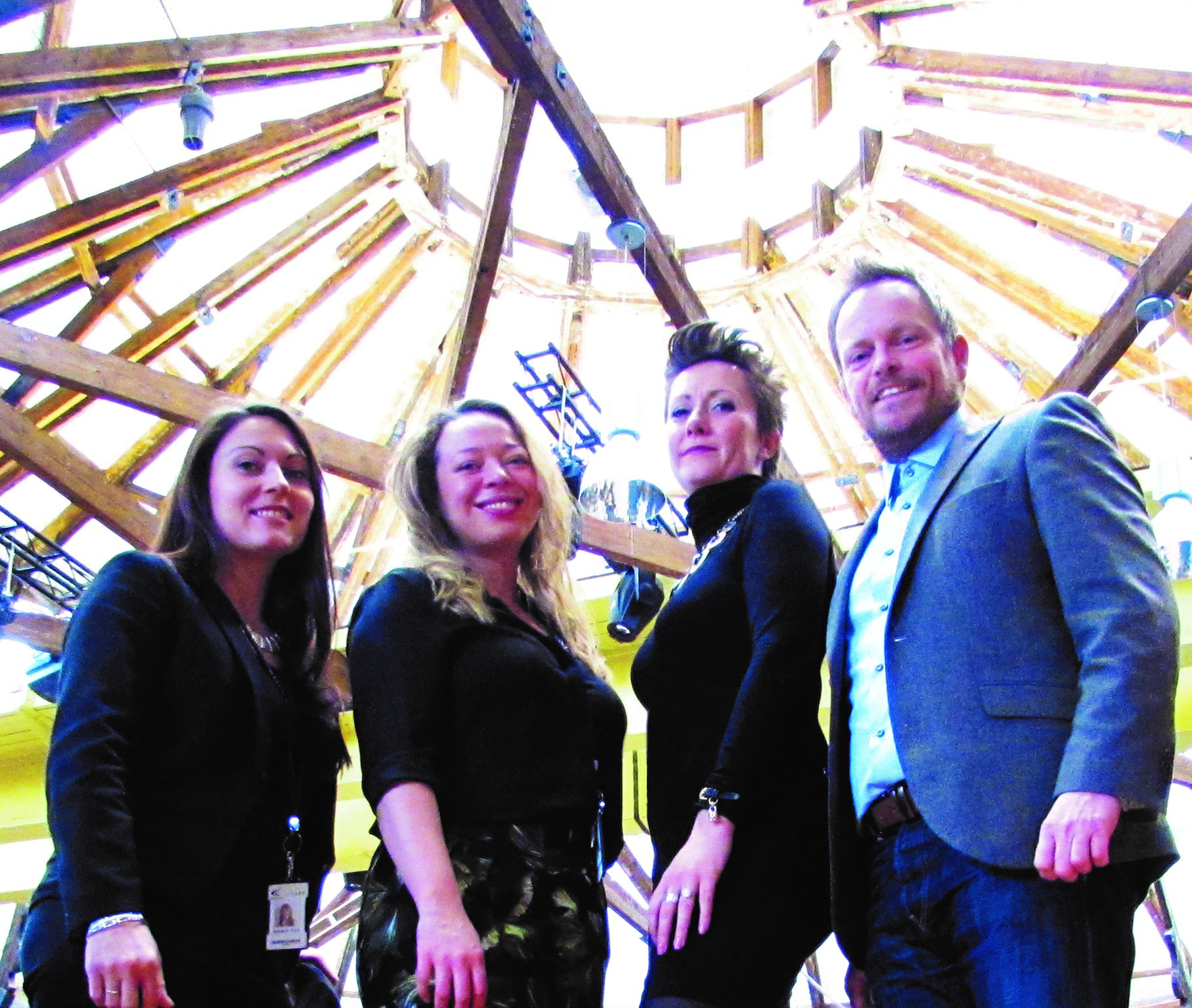 From left to right: Rebekah Ford and Laura Wilkinson from Roundhouse Events with DE22 Creative Directors Gemma Lovett and Martin Griffiths.