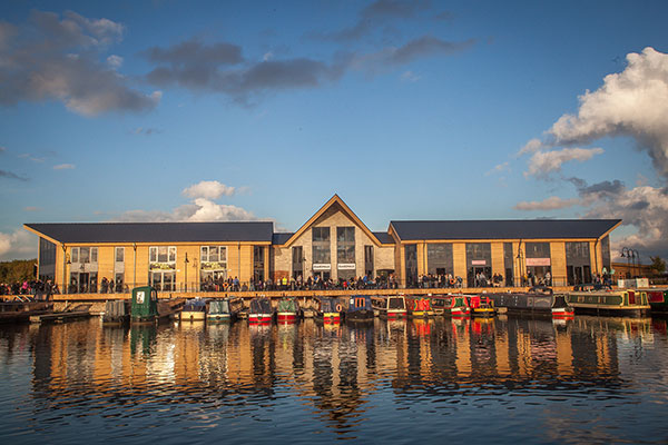 The Boardwalk at Mercia Marina includes shops, offices and a pub.