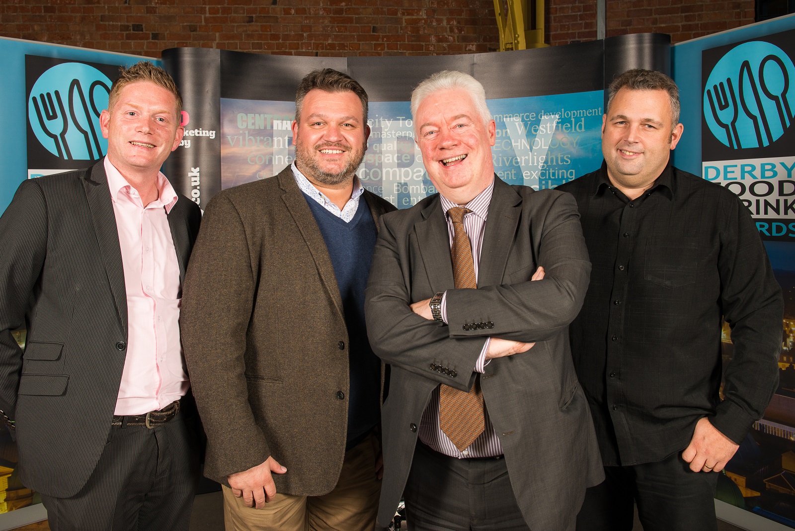 From left to right: Benjamin Benn (Commercial Director at Silver Pride Software), Craig Tice (Director at Silver Pride Software), John Forkin (Managing Director at Marketing Derby), and Graham Till (Director at Silver Pride Software).