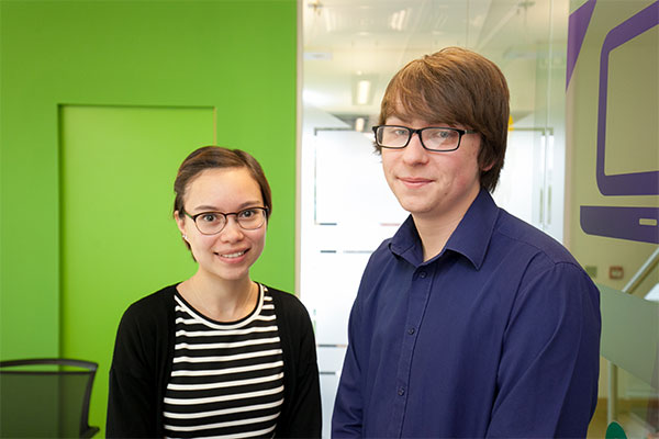 The new recruits at Purpose Media, Maria and Ben