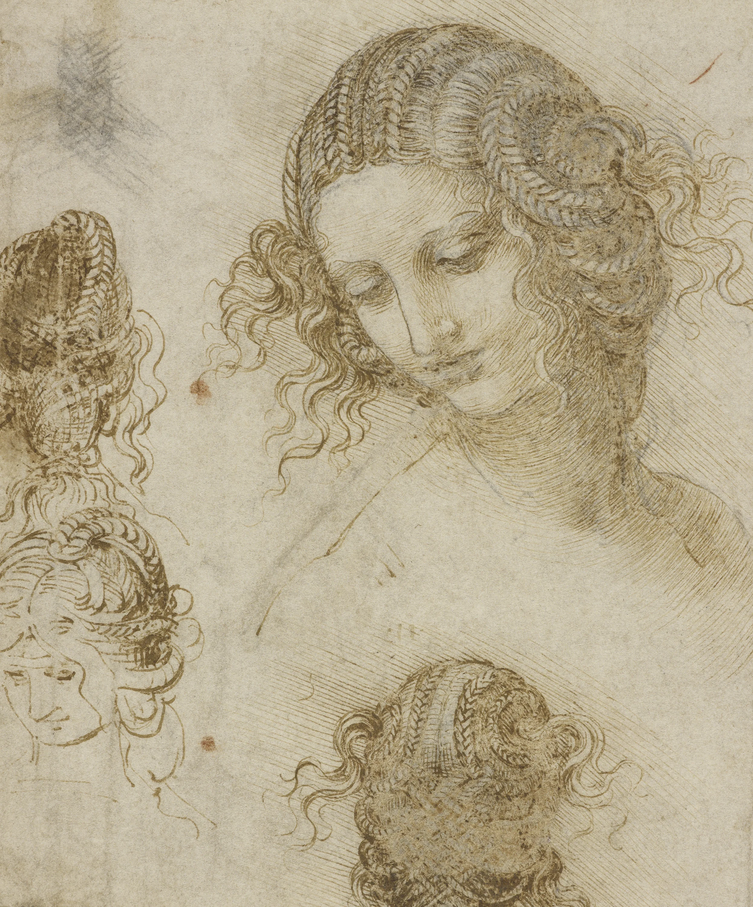 Studies for the head of Leda