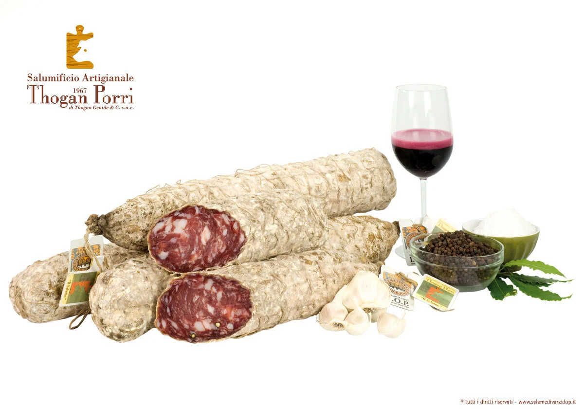 Salame di Varzi i dubbel fjälster 1,3 kg — Italiana Food Selections