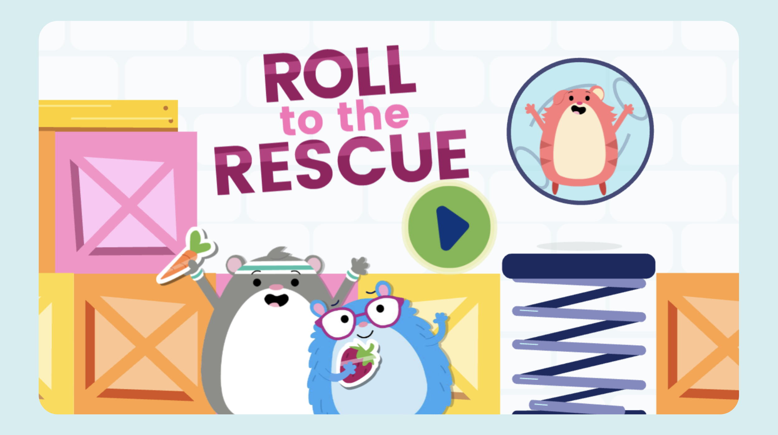 Roll to the Rescue game home screen.