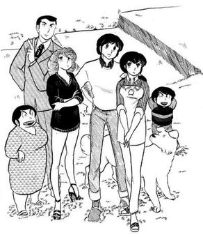 From left to right: Mrs Ichinose, Mr Yotsuya, Akemi Roppongi, Yusaku Godai, Kyoko Otonashi, Kentarou Ichinose, Mr. Soichiro (Wikipedia)