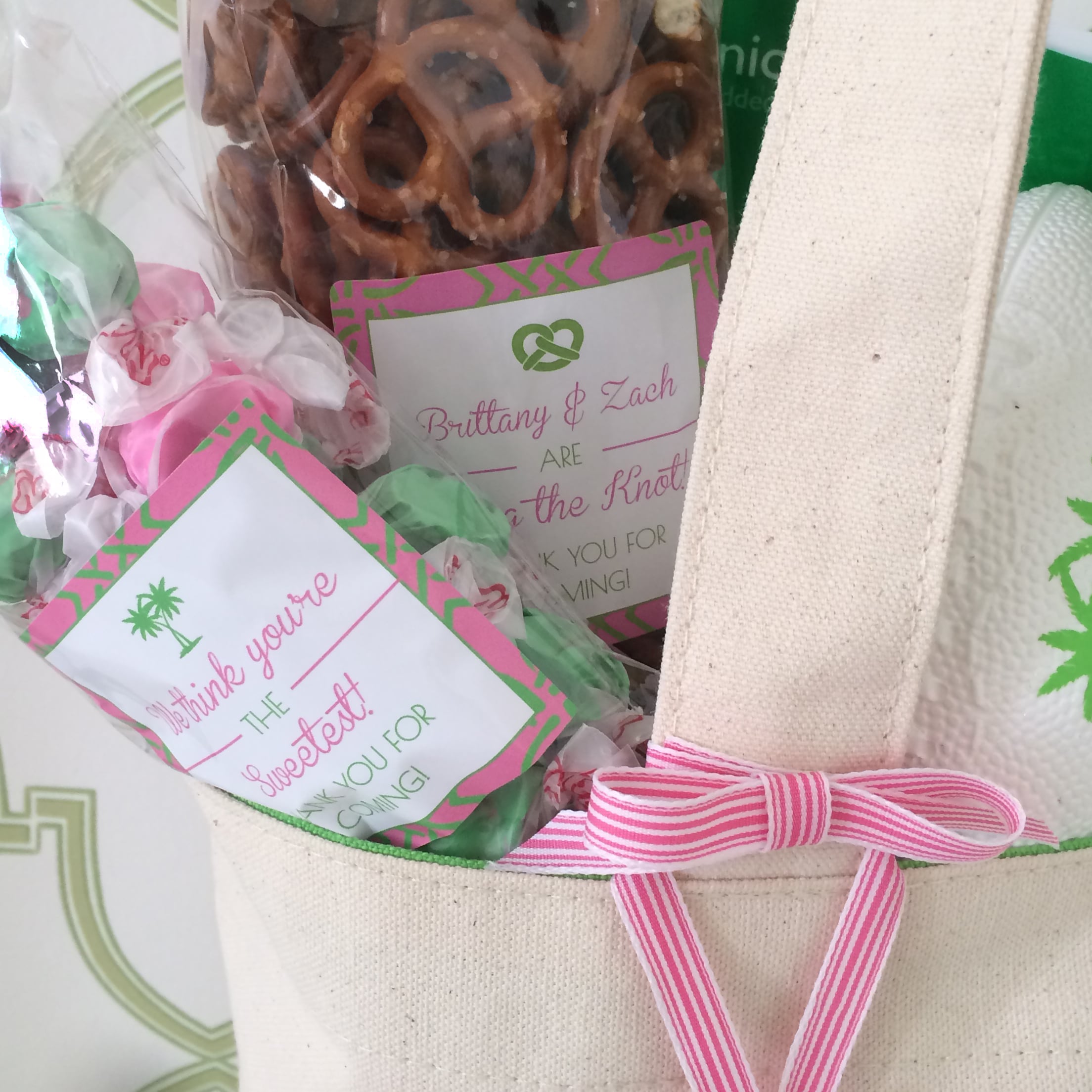 PALM BEACH WEDDING WELCOME BAG DETAIL