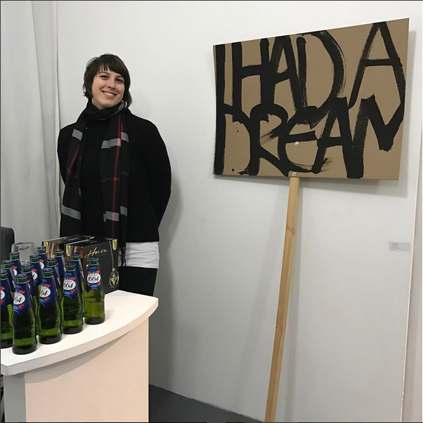 Awesome intern Nina with Kate McDonnel's I Had a Dream