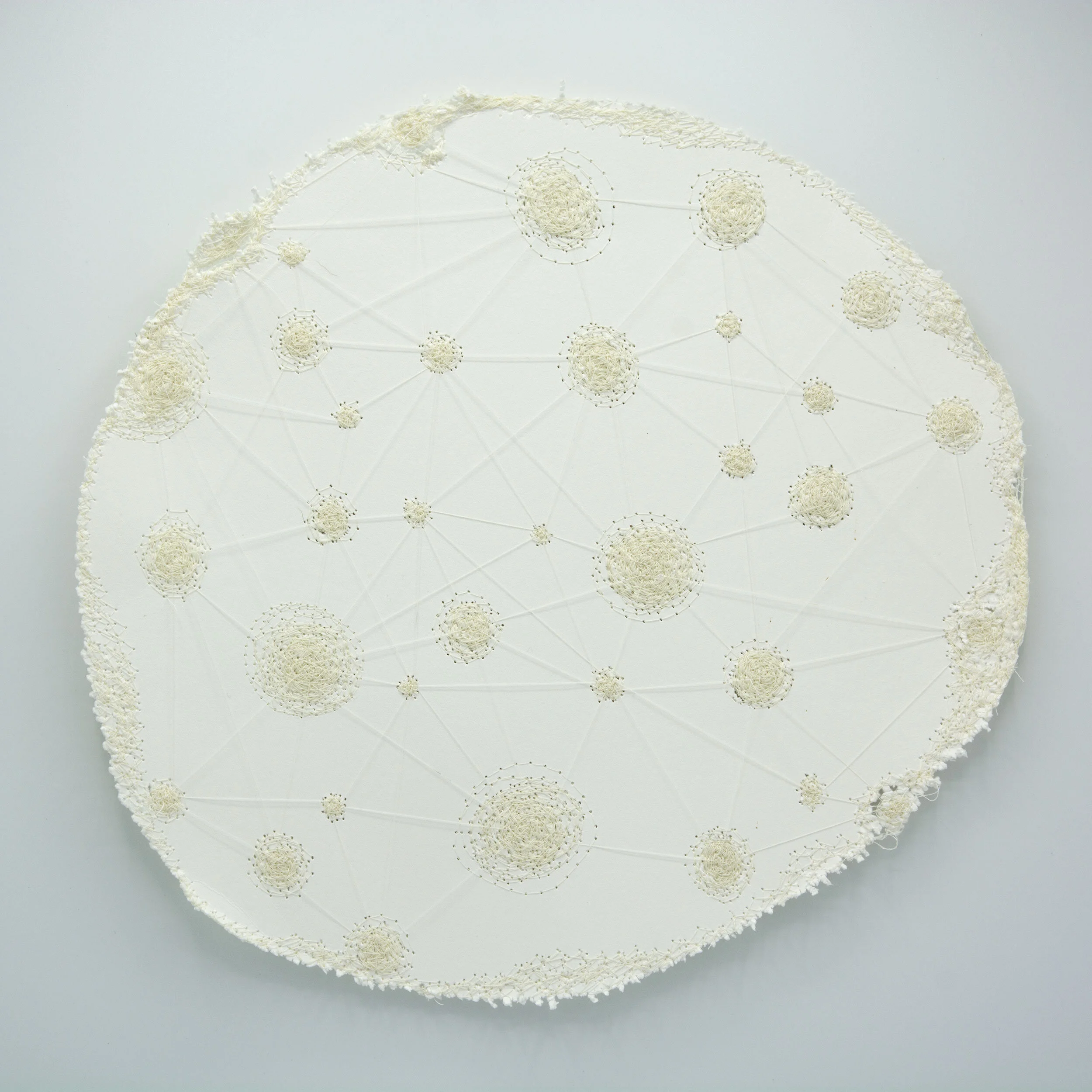  Kelly M O’Brien   Stitch study 7 , thread and paper, 31 x 31 cm ©2020  €225 + shipping  To purchase:  kelly (at) kellyobrien (dot) art 