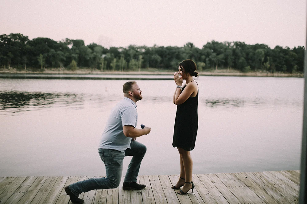 wedding photographer engagement proposal table rock lake
