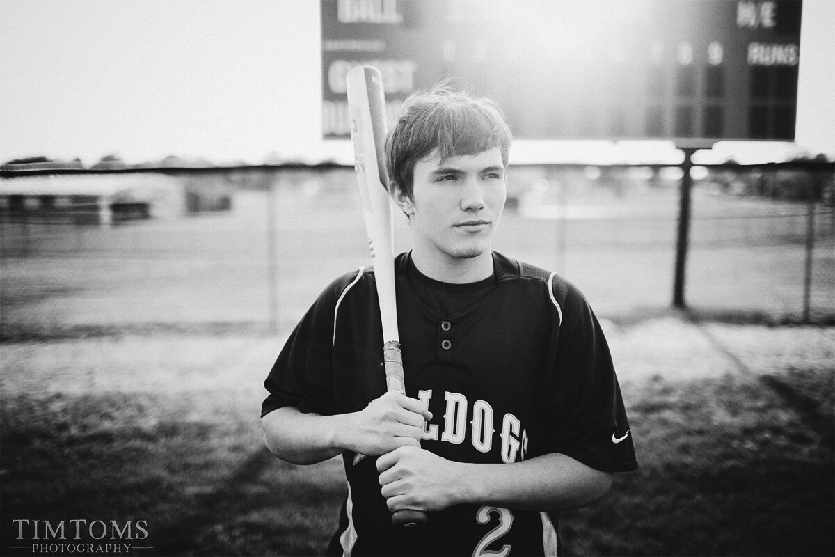  senior portrait photographer baseball 