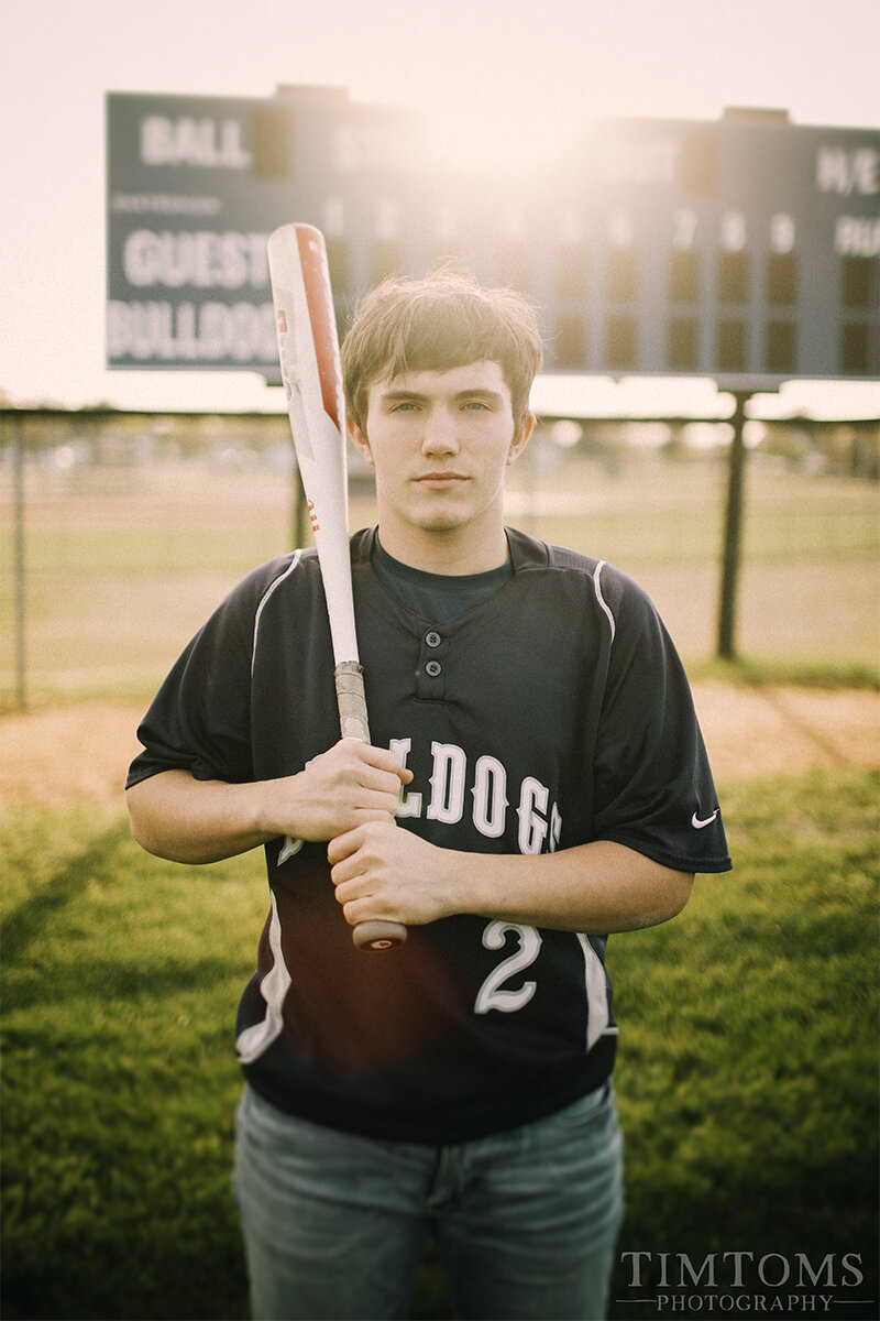  senior portrait photographer baseball 