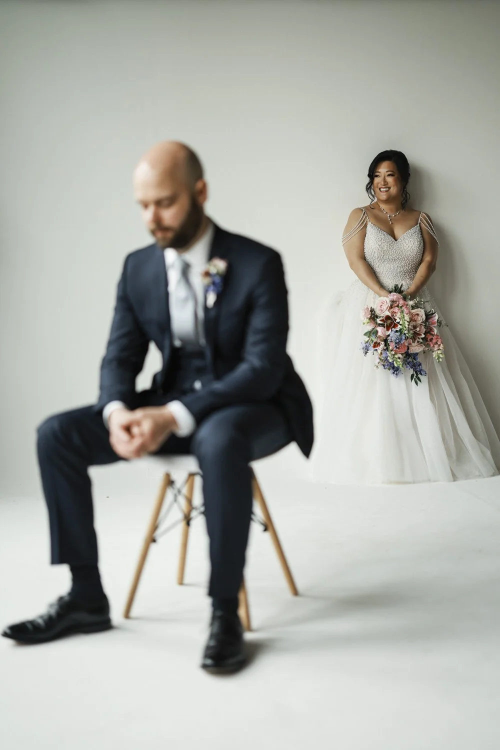 wedding day studio portraits