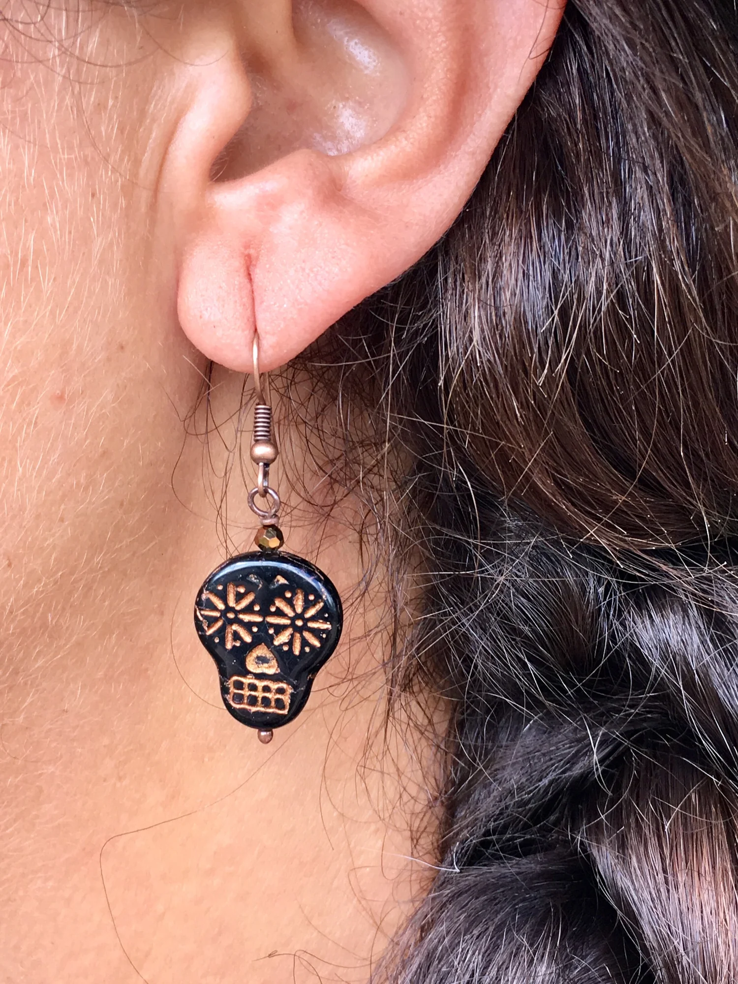 Sugar Skull Earrings In Sterling Silver | Day Of The Dead Jewelry - Foto 12