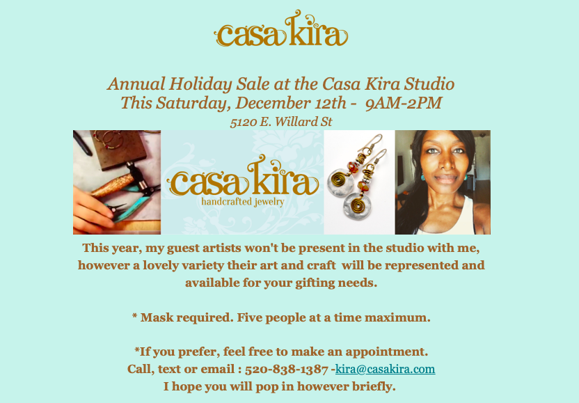 CASA KIRA ANNUAL HOLIDAY OPEN HOUSE AND SALE