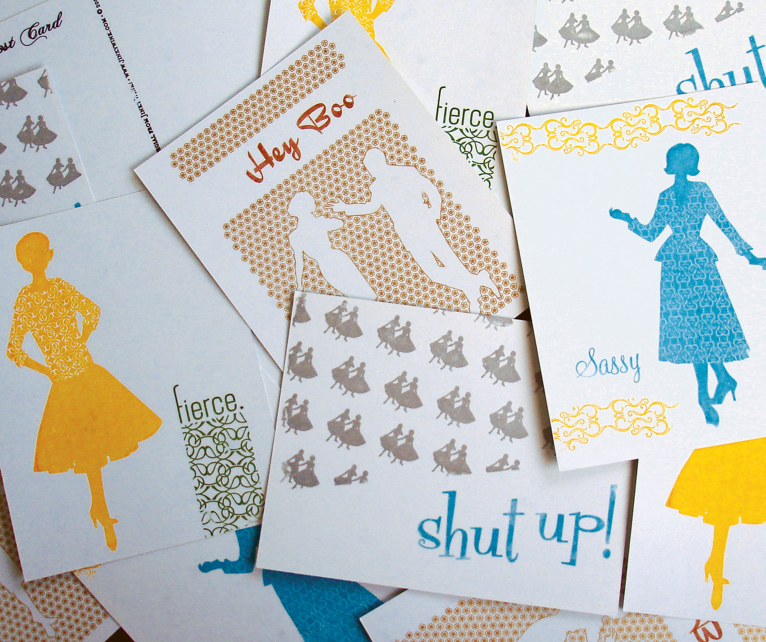 Silkscreened postcards