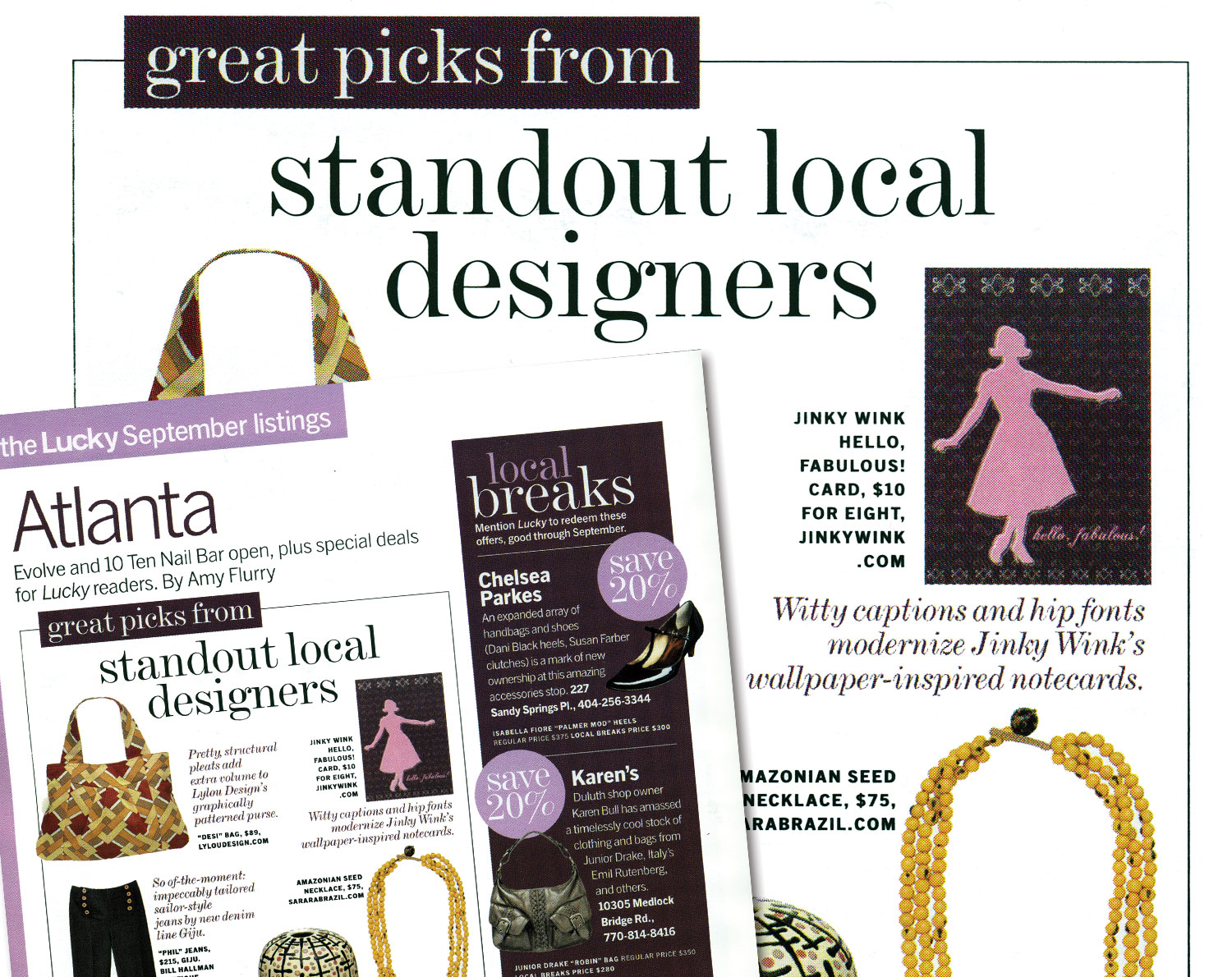 We were in Lucky Magazine! Woo hoo!