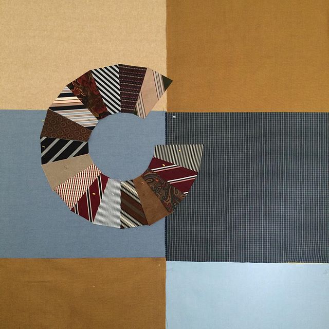 Manly quilt in progress! #necktiequilt #modernquilt #redllamastudio