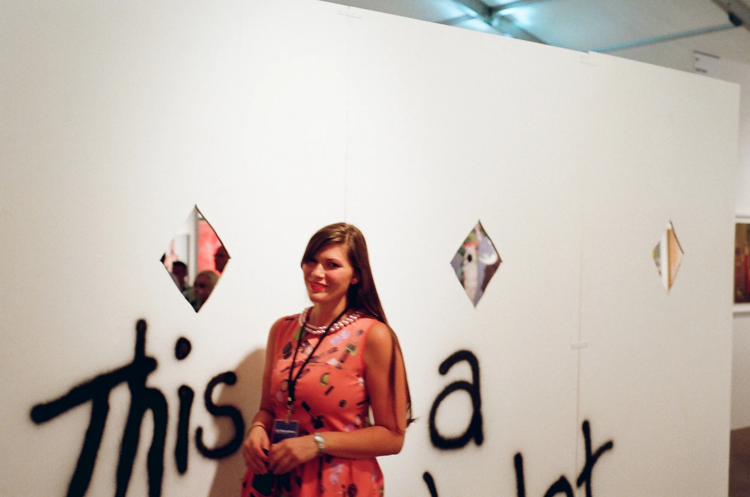 Ambre Kelly with Carl Andre's Wife installation