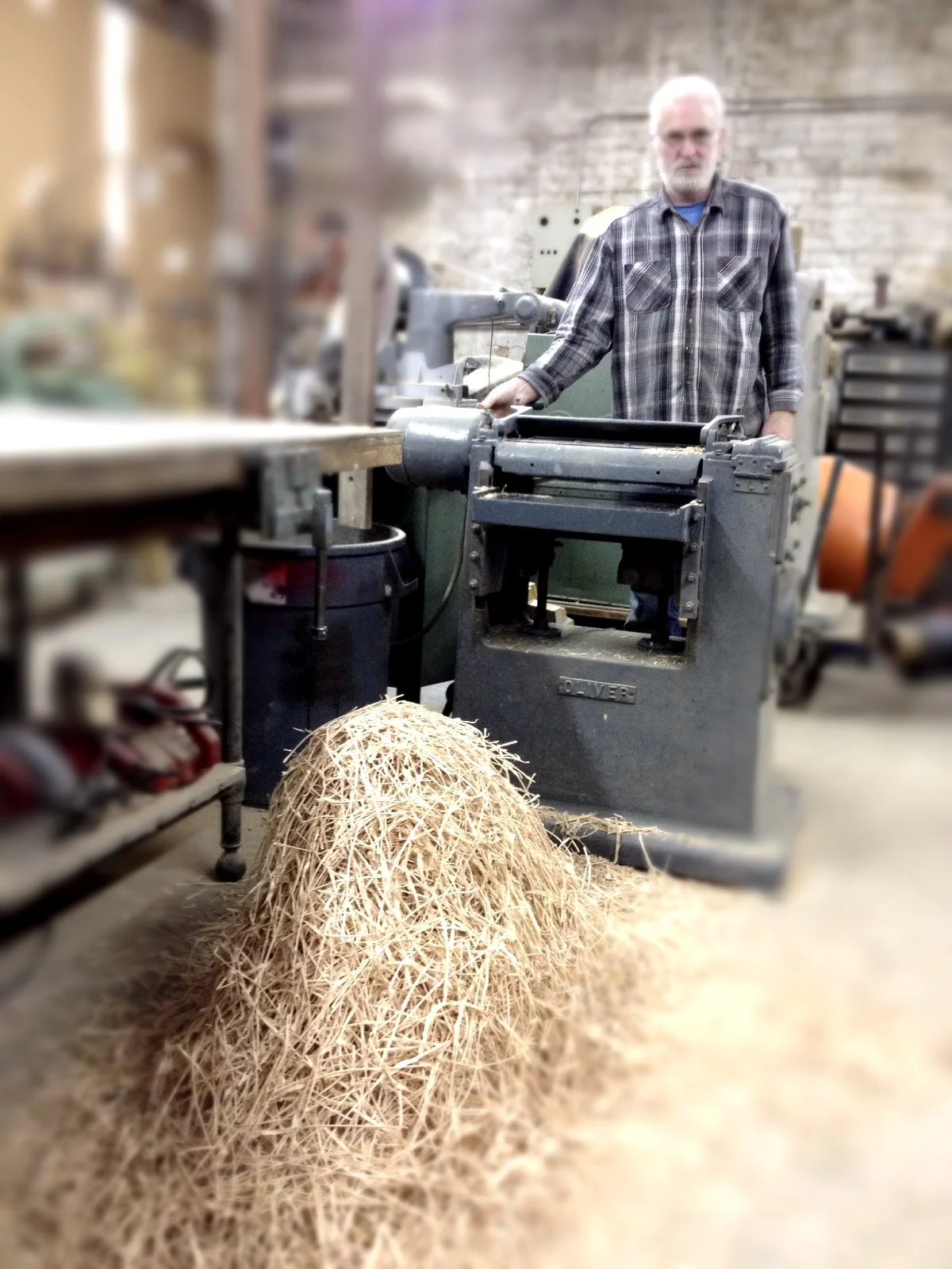  Big Al with his favorite toy - his Oliver planer. 