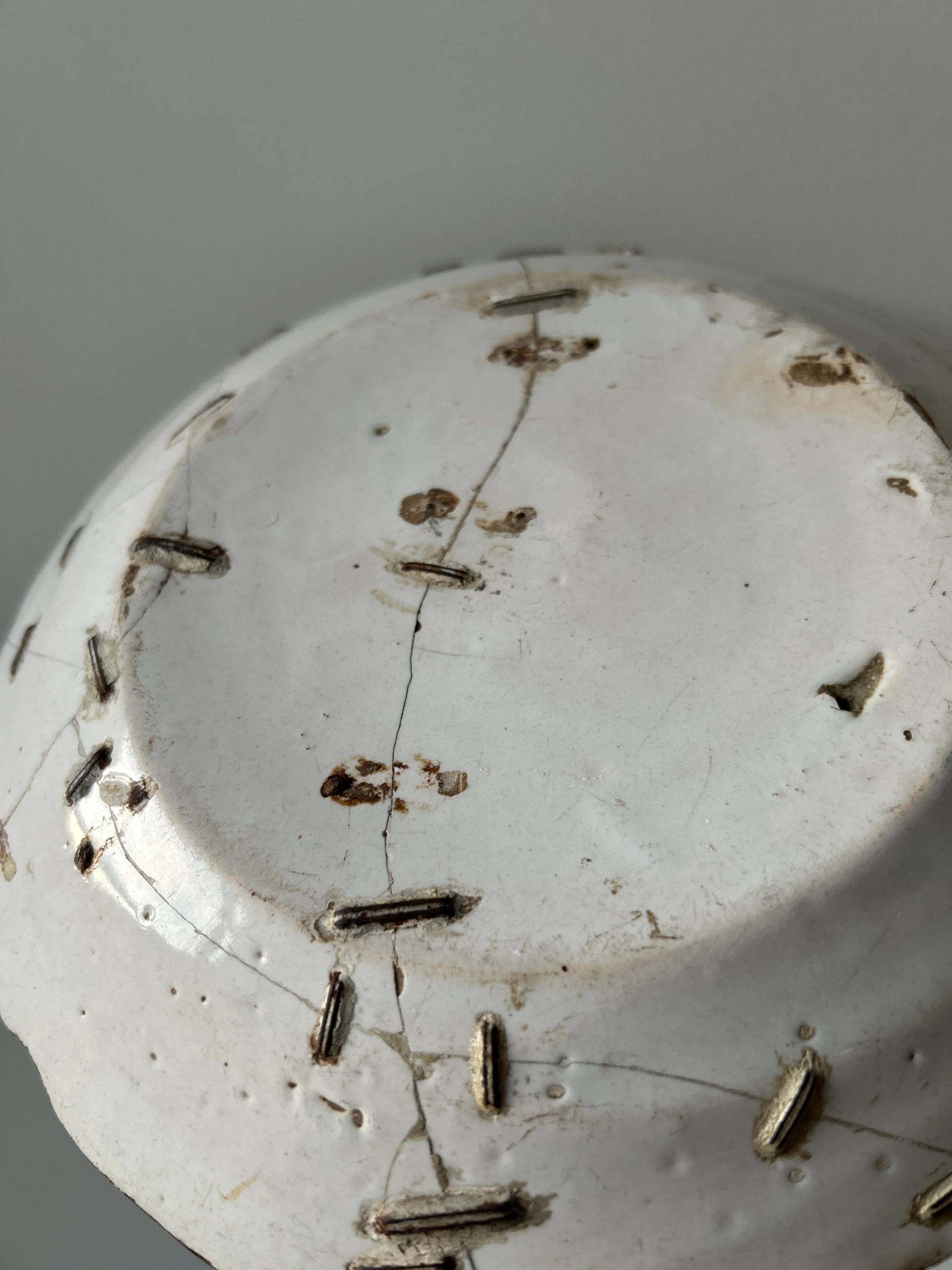  I love these repairs, visible mending. 