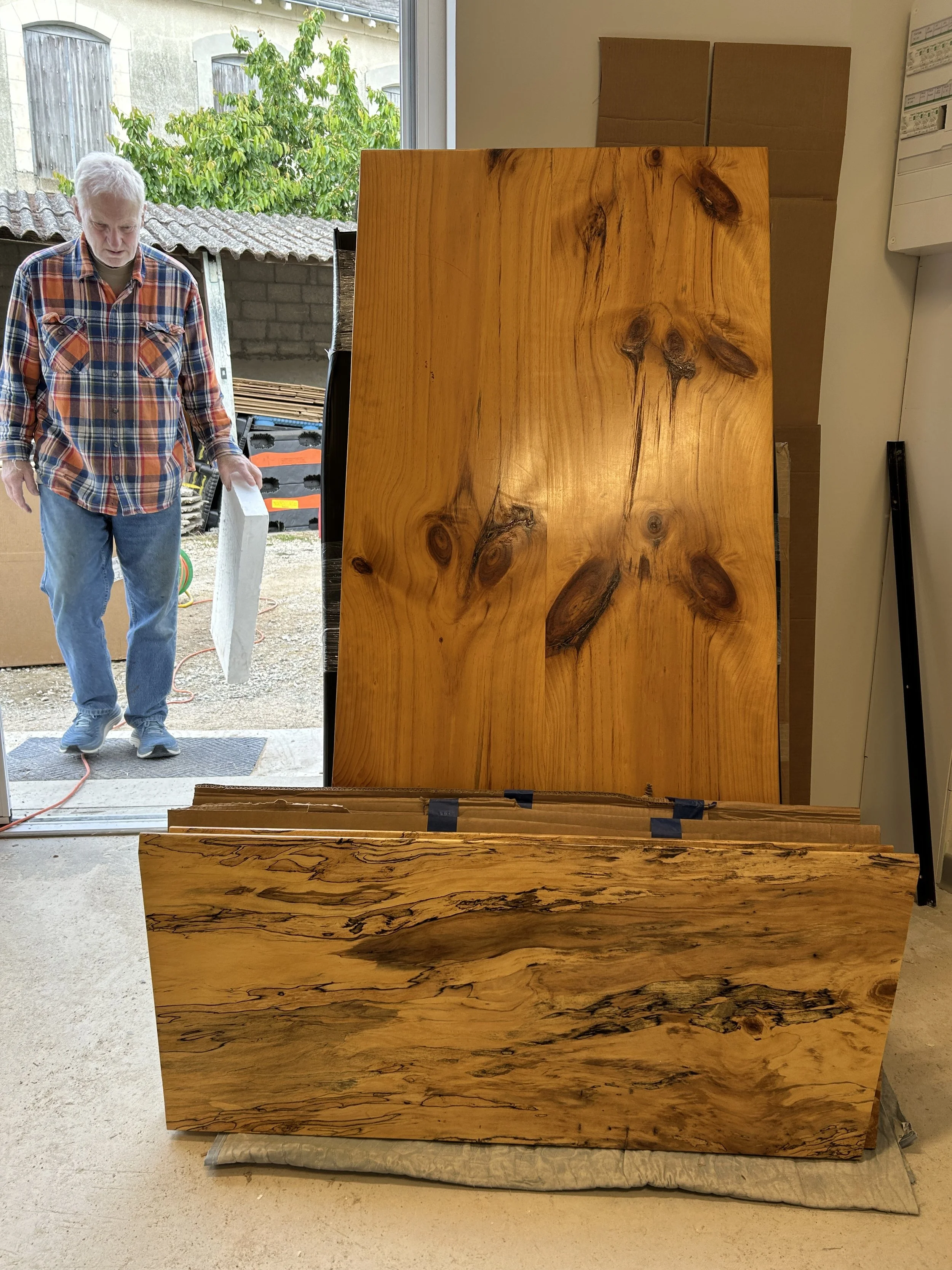  Table tops for inside the house. 