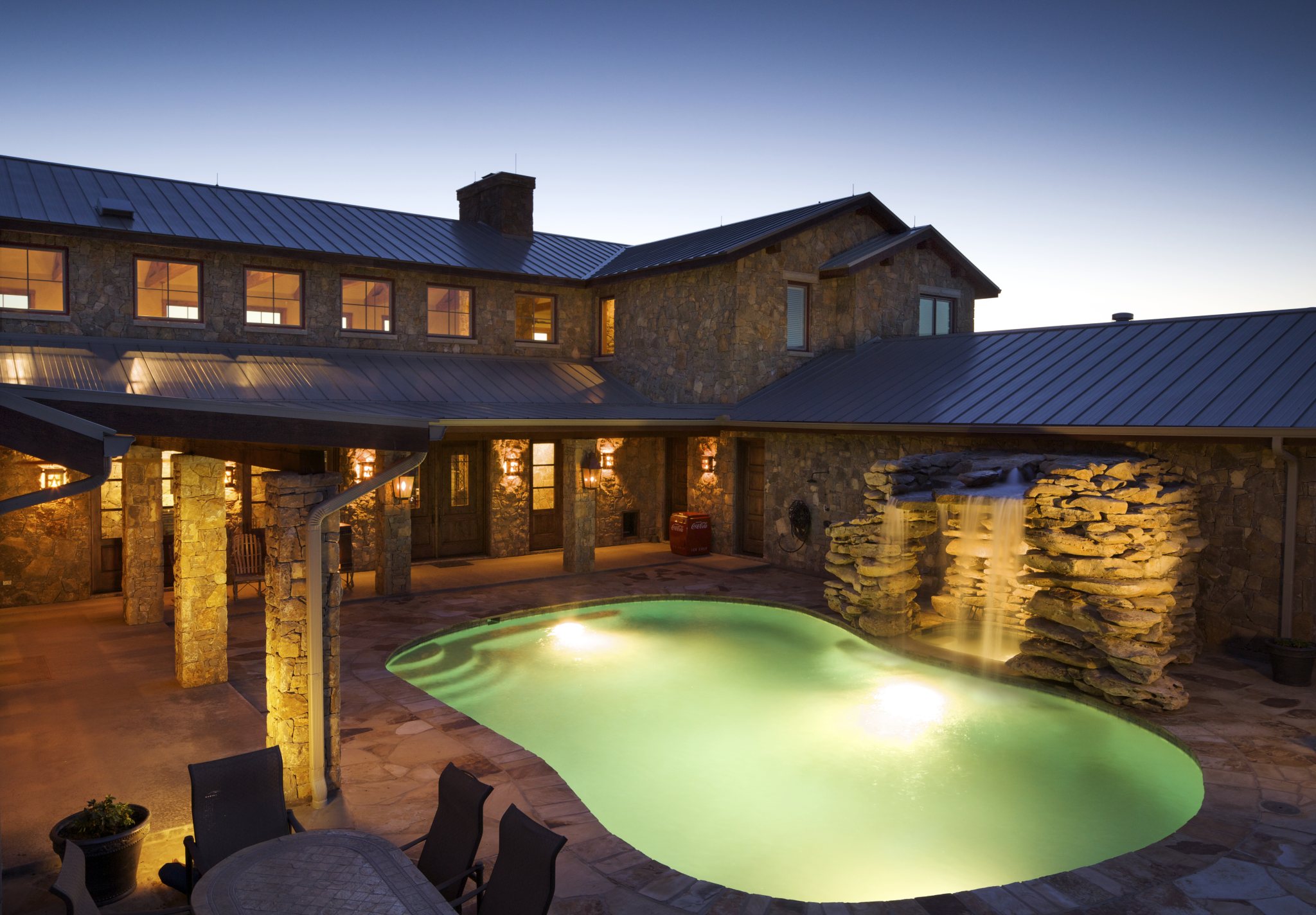 Courtyard Pool, Hot Tub & Waterfall