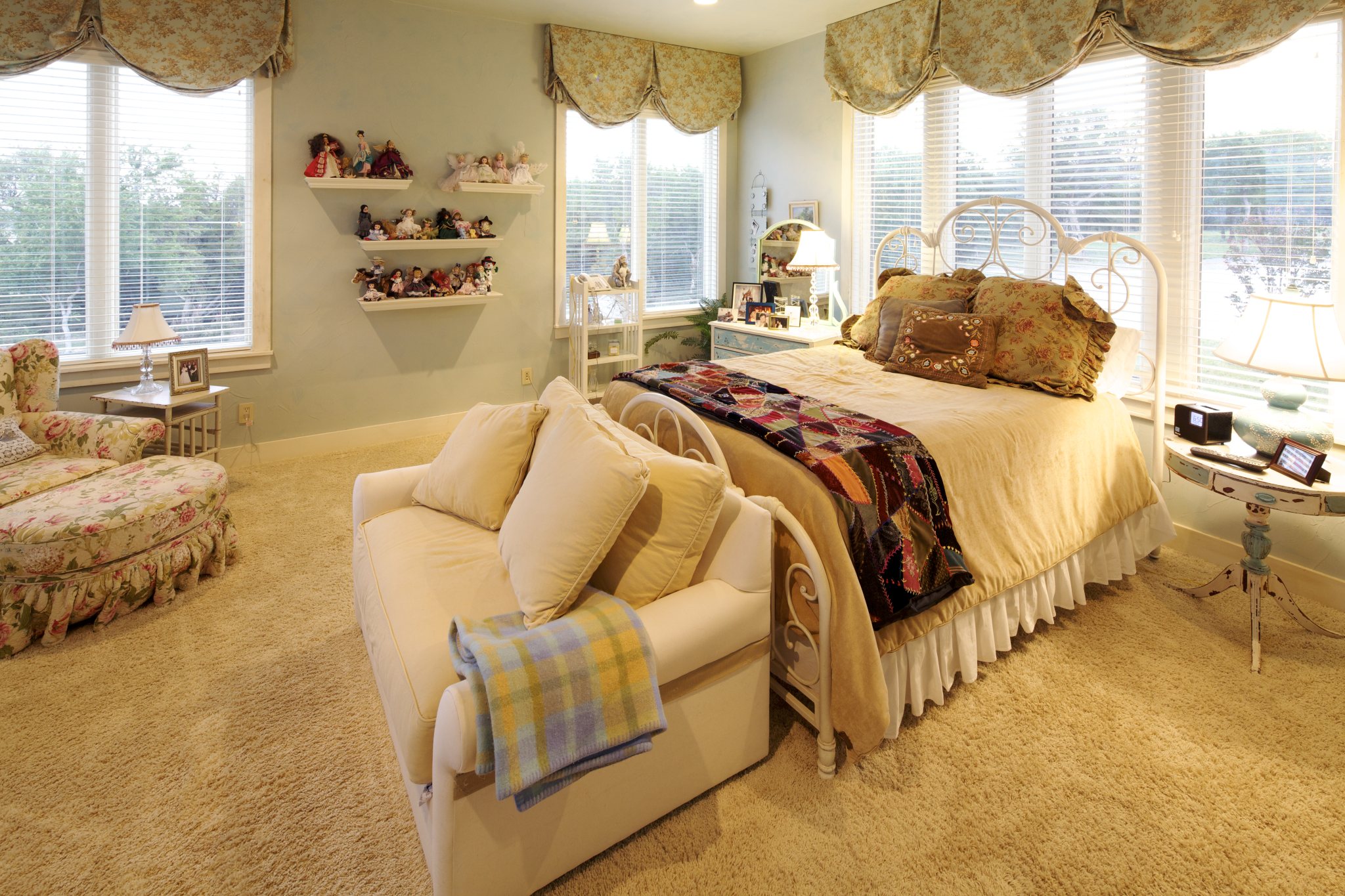 One of four bedrooms each with a private bath