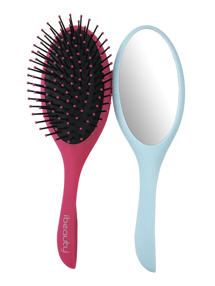 2070PB iBeauty Magnetic Attached Separable Mirror Cushion Wet Dry Hair  Brush Anti Static — iBeauty